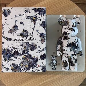 MEDICOM BE@RBRICK Jackson Pollock Studio Splash 400% & 100% 2 Pack Set
